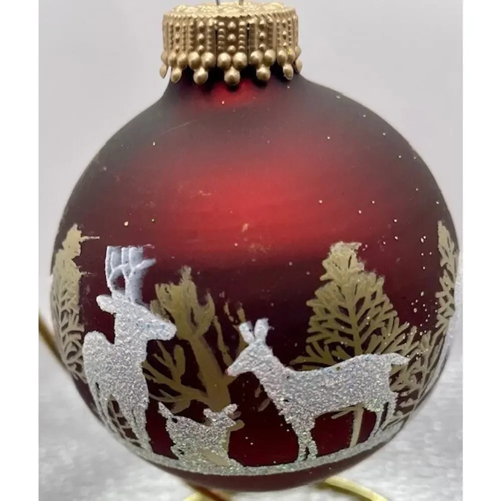 Vintage Christmas Hand Paint Ornaments Lot of 8